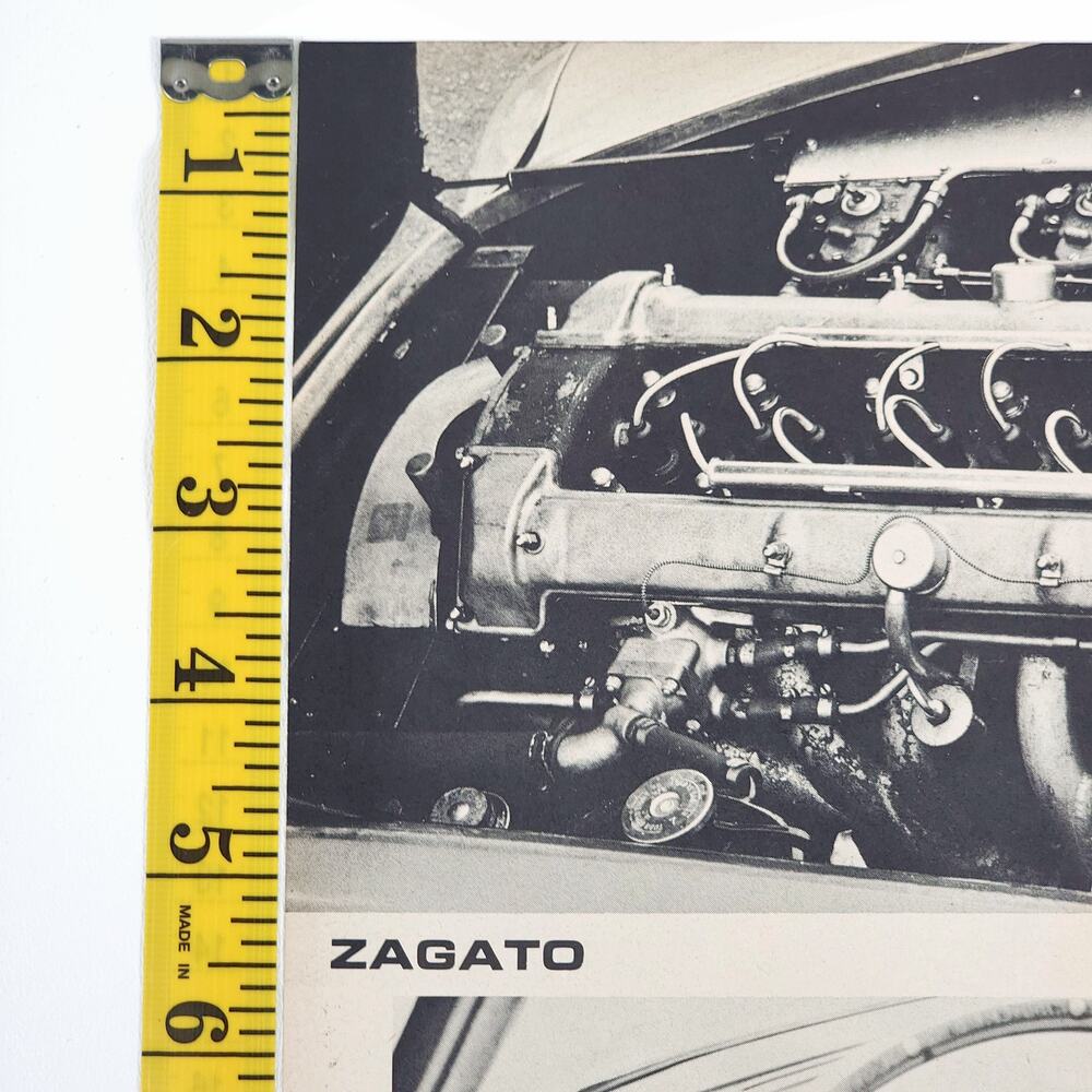 Aston Martin DB4GT Zagato Interior Black & White PrintAd Motor Sport Illustrated - Picture 2 of 5